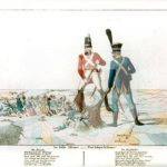 Antynapoleońska karykatura polityczna, miedzioryt kolorowany