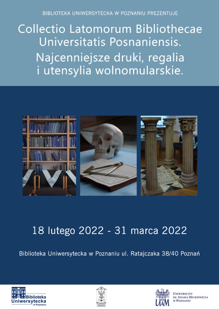 Wystawa Najcenniejsze druki, regalia i utensylia wolnomularskie plakat 18 lutego do 31 marca 2022