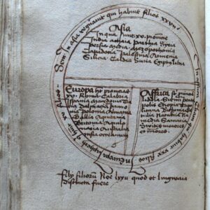4. Mappa mundi z kodeksu Jakuba z Kowalewic, łac., ok. 1478 r., Rkp. 1746